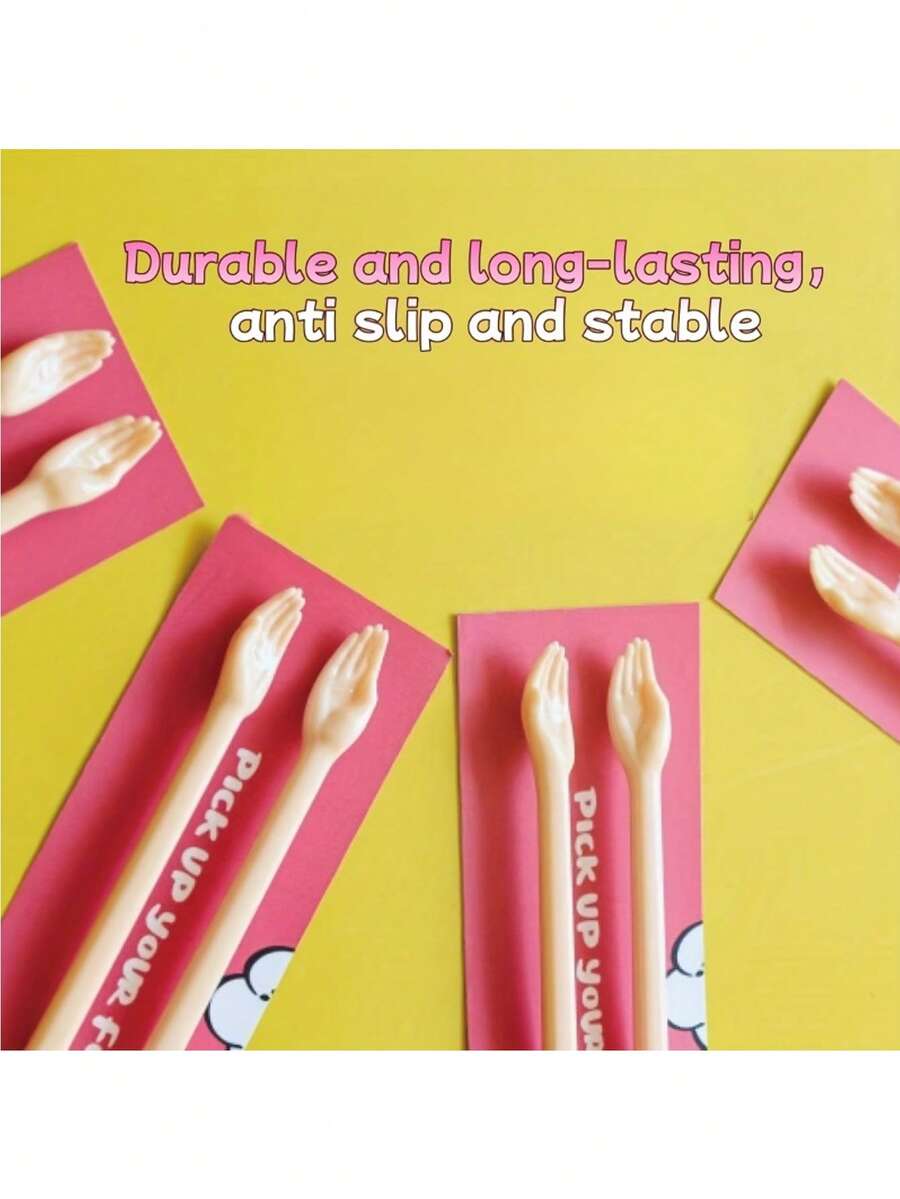 Cute Cartoon Hand-Shaped Mini Chopsticks, INS Style Girly Quirky Portable Tableware, Home Pet Feeding Clip, Snack Clip, Creative Fun Viral Dining Chopsticks, Photo Decoration Ornament - View 1