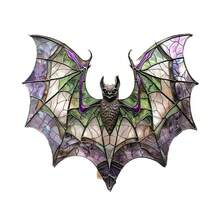 Modern Acrylic Bat Catcher Colorful Glass Style Window Hanging Decor Multi-Functional Halloween Decoration - Multicolor - View 9