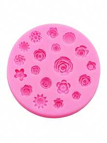1pc Silicone Mold Liquid Powder Pink Mini Flower Shaped DIY Resin Jewelry Accessories Sunflower Rose Daisy Flower Silicone Mould For Epoxy Resin Crafts, Hair Accessories, Shoes Decoration Valentines - Style 3 - View 9