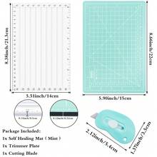 3pcs/Set Quick Trimmer For Foil And Paper With Blade; Self Healing Mat +Trimmer Plate+Cutting Blade Easy Sentiments Strips Trimming Tools;Craft Foil Paper Cutters Art Supplies - A - View 10
