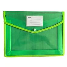 Expandable Plastic File Bag (With Snap Closure Transparent Envelope Style Opening, No Inner Dividers, Large Capacity, Multiple Colors Available, Fits A4 (33cm/12.99in*25cm/9.84in) Size, Random Color) - A - View 14