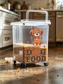 1/2pcst Cat And Dog Paw Print Label Glass Stickers, "Dog Food" And "Cat Food" Pattern Label Stickers With Animal Prints, Removable High Quality PVC Pet Storage Jar Glass Decorative Stickers - Multicolor - View 4