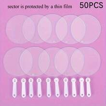 50pcs 5cm Cute Mini Transparent Blank Fans, Children DIY Art Fans, Wedding Birthday Party Small Gifts, Couple Friend Gifts,Summer,Holiday For Outdoor Activities, Vacation, Travel, Outfit Accessories, And Gifting - Multicolor - View 17
