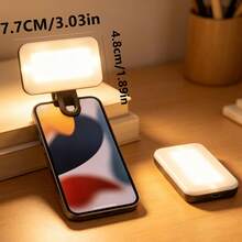 1 buah Lampu Selfie Portabel, Lampu Pengisi LED Jepit, Lampu Rias, Cocok untuk Fotografi Olahraga - Desain Ringkas, 3 Mode Pencahayaan/Suhu Warna Ganda, Kecerahan dan Sudut yang Dapat Diatur, Antarmuka USB, Cocok untuk Laptop/Smartphone/Tablet/Rapat Zoom/Riasan, Juga Cocok untuk Selfie dan Siaran Langsung, Hadiah Liburan Mini, Lampu Kecantikan Fotografi - A - View 5