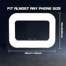 1 Stück 1500mAh LED-Fülllicht mit großer Kapazität, rundes tragbares Selfie-Licht mit Handy-Kamerahalterung, langanhaltend Lithium-Batterie Handy-Videostabilisator, geeignet für Handy-Fotografie, Studiobeleuchtung, Filmaufnahmen und Live-Streaming - 1 Stück - Übersicht 4
