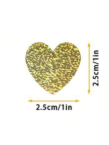 500pcs Holographic Laser Heart Stickers, 1 Inch Rainbow Heart Stickers, Suitable For Party, Wedding, Valentine's Day, Envelopes, Gift Wrapping And DIY Decoration - Multiple Styles - View 7