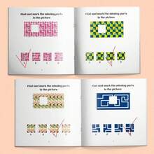 Children's Brain Training Activity Book, Find The Correct Shape, Top View And Folding Puzzle Game, Suitable For Early Learning Back To School - Children's Puzzle Book Set - View 9