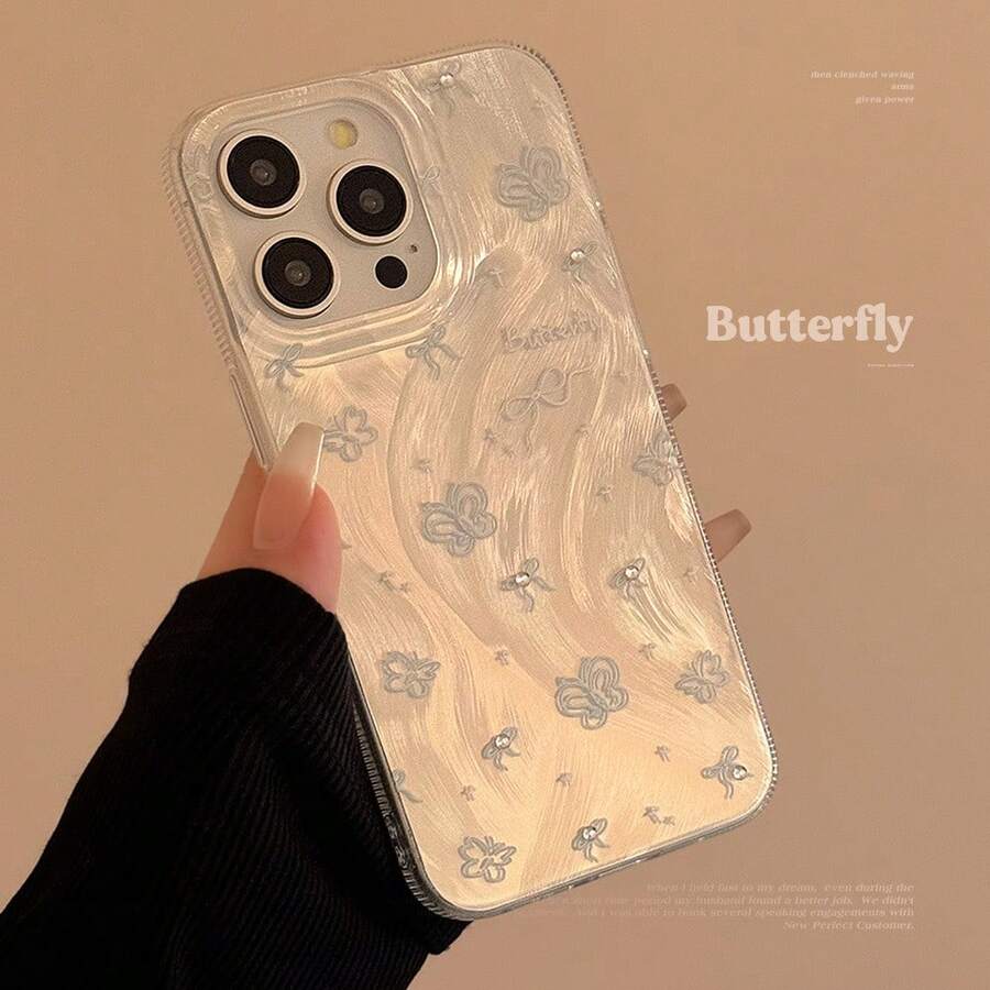 Fashion Phone Cases - Silver Blue Butterfly Summary - View 1