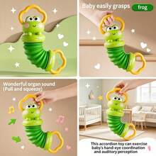 Fun Cartoon Handheld Accordion Toy, Cute Animal Musical Instrument, Suitable For Infants And Toddlers, Enhances Children's Hand-Eye Coordination And Grip Ability, Perfect Birthday Gift, Holiday Gift - Multicolor - View 8