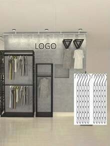 7-Slot Metal Chain Hanging Hook, Space-Saving Foldable Organizer Rack, Multi-Hook High-Efficiency Storage, Durable Wardrobe Accessory For Clothing Organization,Bedroom Decor,Home Deccor,Bathroom Accessarie,Christmas Gift,Gift For Men,Travel Essential - View 3