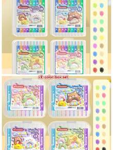 12 Colors / 18 Colors / 24 Colors / 36 Colors Twistable Crayons, Full Range Of Colors, Pure Tones. Crayons Can Be Twisted Out, No Sharpening Needed, Hands Won't Get Dirty During Drawing. Strong Coverage, Reliable Quality. Essential Item For Back To School Season, Best Gift For Friends And Besties, (Back To School Essential), Christmas, Halloween, Christmas Gift, Halloween Gift - Multicolor - View 10
