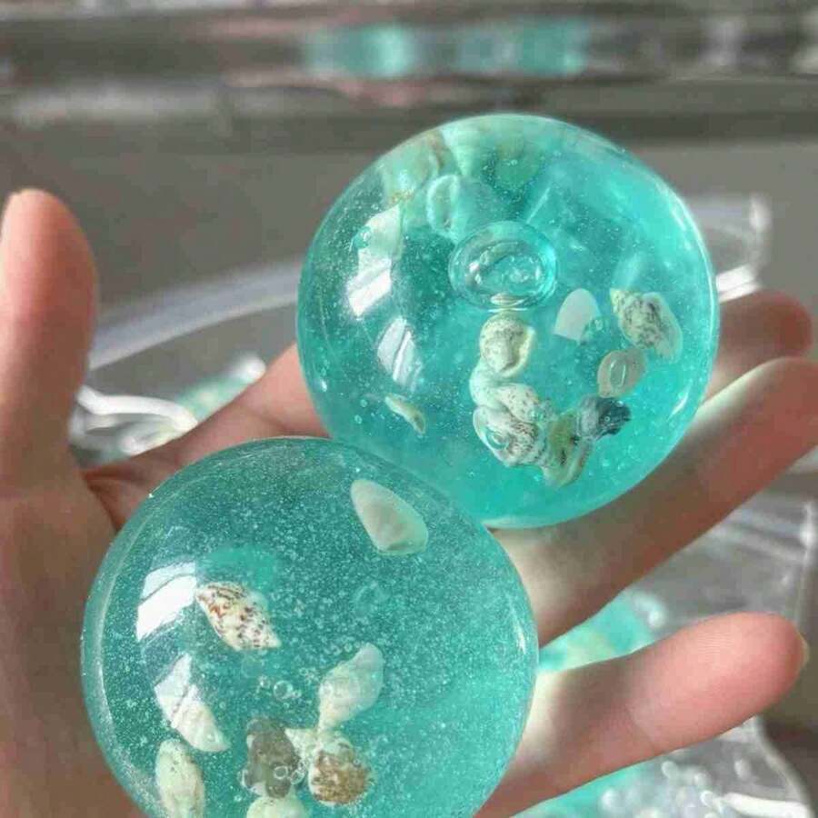 1pc 2026 Hou Round Cartoon Children Soft Rubber Ball, Soft Elastic Stress Relief Squeeze Toy, Suitable As Fun Gift For Friends Birthday Party, Random Style - Multicolor - View 1