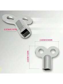 2 piezas/3 piezas Llave de válvula de purga de radiador, interruptor de válvula de drenaje de radiador, llave cuadrada interior para liberación de aire y agua - A - Ver 2