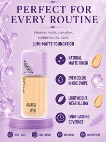 Maybelline 美寶琳長效透明底妝 #W20，正裝 35ml/試用裝 10ml，輕盈持久、抗汗、霧面妝感、有效遮瑕，適合中性自然膚色 - W20 - 查看 11