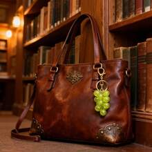 1 Peça Novo Pingente de Uva Transparente com Contas, Chaveiro Criativo para Bolsa, Presente, Acessório Decorativo, Decoração de Fruta, Corrente de Bolsa, Clipe de Bolsa, Pingente de Cacho de Uva Roxo e Verde, Novo Presente Criativo INS para Decoração de Mochila de Estudante - Multicolorido - Visão 6