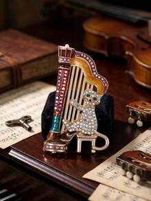 Luxury Rhinestone Cat Brooches - Animal Pins For Women Unisex Casual Party Jewelry Accessories / Friends Gifts Badges Decoration - Cat - View 9