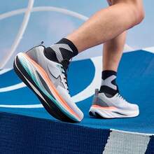 XTEP Ying Qing 3.0 New Mesh Breathable Comfortable Lightweight Soft Bounce Men's Outdoor Running Shoes - Grey/Black - View 4