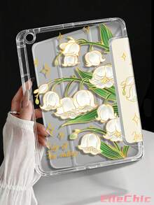 Lantern Flower Pattern Protective Case Compatible With IPad Air 8(M4)2026(11-Inch), Air 4/5 10.9 Inch, 7/8/9th 10.2 Inch, Built-In Pencil Slot Compatible With Samsung Tab S6 10.4 Inch, Compatible With Kindle 11th Gen(2022/2024), Kindle Clara 2E, Clara Colour, Clara BW (6-Inch) And Libra Colour (7-Inch),Cute Girly And Stylish Design, Birthday And Holidays. - Multicolor - View 2