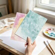 1入彩虹漸層假指甲展示卡，美甲攝影道具背景板，桌面美甲樣品展示紙 - 彩色 - 查看 5