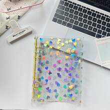 A5 Size Colorful Heart Pattern Portable Binder, Notebook Set, Large Capacity Sticker Book, Sticker Organizer, Pocket Book, Transaction Card Holder, Planner, Stamp Book, Sticker Book Refill, Photo Organizer, Stickers, Storage, Card Holder, Wallet, Card Storage, Candy Drop Stickers, Photo Album, Sticker Book Binder, Fan Event, Stationery. - A5 Heart-shaped Double Snap - View 11
