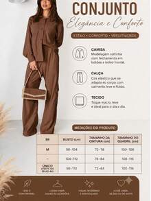 Women's Chic Velvet Winter Set - Rust Brown - View 2