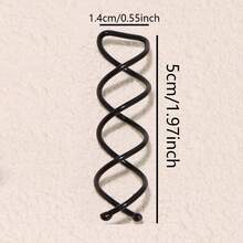 10pcs Black Metal Spiral Twisted Hair Sticks, Non-Slip Hair Bun Hairpins - Multicolor - View 4