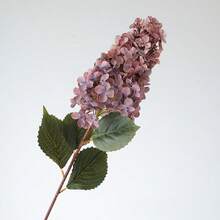 1pc Autumn Long Stem Vintage Hydrangea Artificial Flower, Wedding Scene Decoration Aisle Guide Faux Flower Photography Prop - Multicolor - View 6