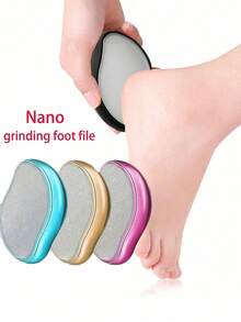 1pc New Nano Foot File, Foot Pumice Stone, Non-Electric Textured Exfoliating Board For Removing Dead Skin And Dry Calluses, Durable Foot Brush/Nail File, Smooths Toenails And Feet, Portable Home Foot Care Tool - Multicolor - View 1