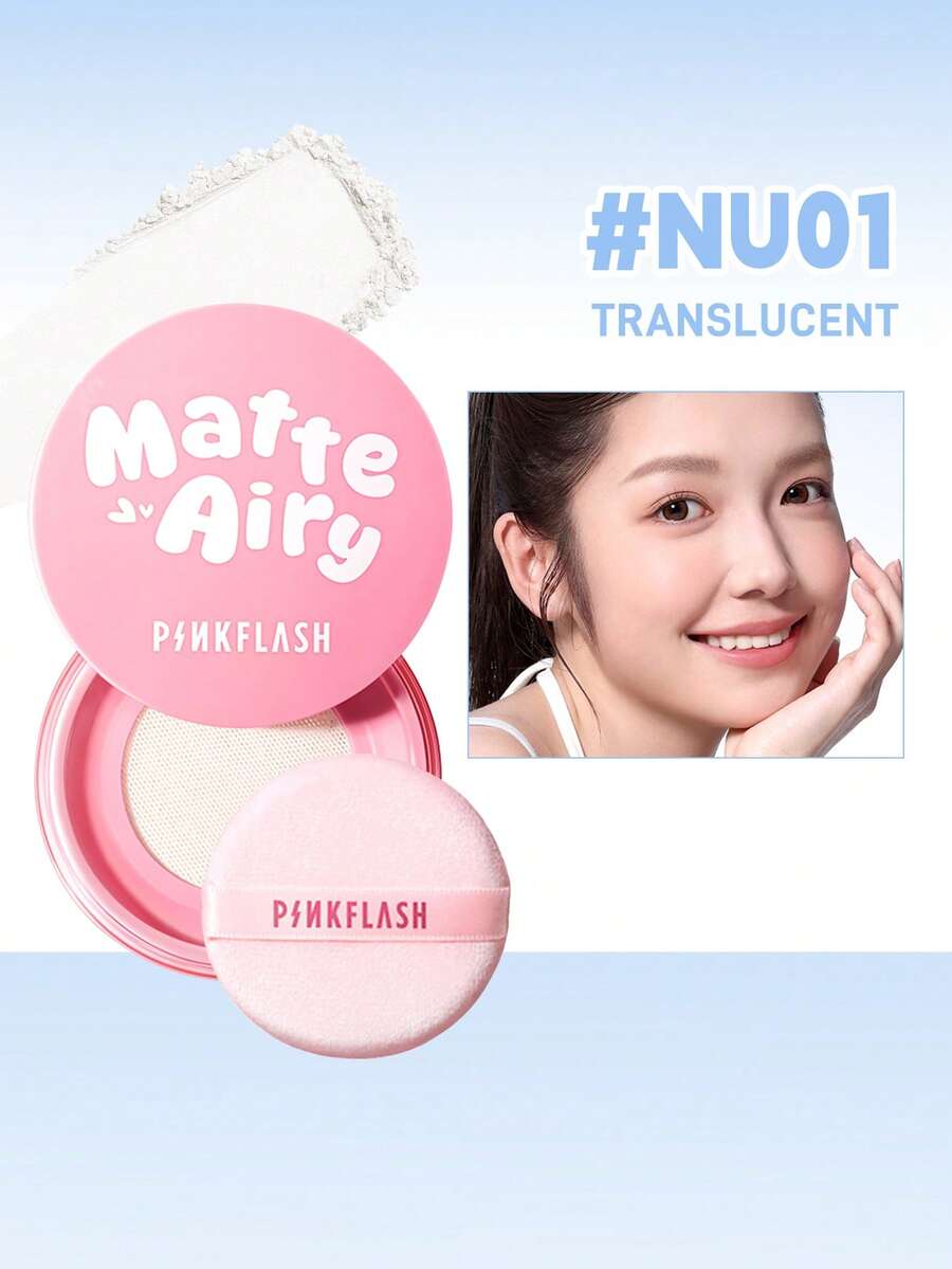 PINKFLASH Oil-Control Loose Powder, Long-Lasting Waterproof Sweat-Resistant Smudge-Proof Setting Powder, Suitable For Gen Z And Y2K Makeup, Ideal Gift For Valentine's Day And New Year. F30