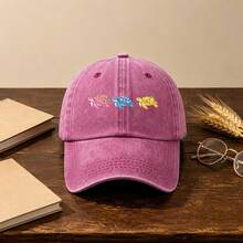 1pc Gothic Casual Washed Men Hat, Featuring 'animals' Print Design. It's For Sun Protection,Shade ,All Kind Of Outdoor Activities. - Multicolor - View 16