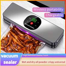Vacuum Sealer Machine With Digital Display, Automatic Food Sealing Machine, Compact Mini Vacuum Packaging Machine, Suitable For Meat, Vegetables And Fruit Storage, Comes With 10 Vacuum Bags, Ideal For Meal Prep And Camping Use - Multicolor - View 6