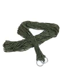 1pc Lightweight Nylon Mesh Single Portable Rope Hammock, Outdoor Camping Beach Backyard Garden Tree Hanging Swing Bed, Travel Relaxation Accessory - A - View 5