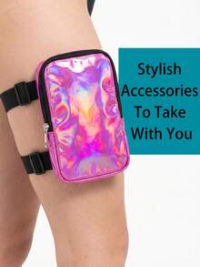 Versatile Thigh Bag Rainbow Ankle Bag For Men And Women Leg Bag With Adjustable Straps Zipper For For Travel Back To School Home Decor Summer Fall Exerise Workout Indoor Outdoor Birthday Gift Party Favor Essential Accessory - Multicolor - View 4