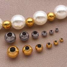 10pcs Stainless Steel Ball Crimp End Beads,Crimps Beads,2 2.4 3 4 5 6mm Stopper Spacer Beads For DIY Jewelry Making Accessories Supplies - Multicolor - View 6