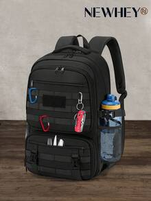 NEWHEY Mochila para portátil de 17.3 pulgadas, bolsa de almuerzo impermeable, mochila de gran capacidad para trabajo, viajes, negocios y estudiantes - Negro - Ver 9