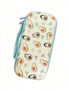Bolsa de almacenamiento Fresh dibujos animados Avocado para Switch OLED con correa de transporte, funda protectora de carcasa dura de gran capacidad, resistente al agua y a la presión, bolsa de almacenamiento portátil anti-caídas para consola de juegos - Ver 8