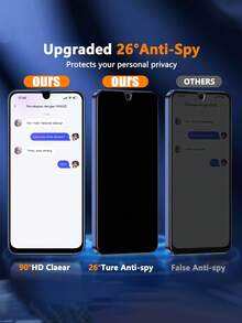 2片裝鋼化玻璃螢幕保護貼，適用於 Galaxy A56/A36/A26/A16/A15/A25/A35/A55/A05s/A05/A14/A24/A34/A54/A04e/A04/A04s/A13/A23/A03/4G/5G，易安裝，高清晰透明，無氣泡，生日禮物，適合家人與朋友，手機螢幕保護貼，手機配件，防水，防震，防刮，防指紋，全螢幕覆蓋 - 黑色 - 查看 2
