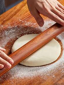 Solid Wood Rolling Pin, 3 Sizes Available, Smooth Non-Stick, Home Baking Tool For Dumpling Skin And Noodle Making, Multi-Functional Kitchen Dough Tool - View 2