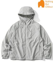 NBCT Women's Minimalist Colorblock Hooded Lightweight Jacket, Casual Long Sleeve Outerwear, Multiple Colors Available - Grey - View 2