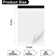 8mm Regular Horizontal Lines, Thick Paper With No Ink Bleed, 180° Lay-Flat Writing, Easy-Tear Inner Pages, Glue-Top Binding To Prevent Page Loss, Suitable For Practice, Notes, And Daily Draft Recording - Multiple Styles - View 2