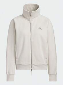 Adidas 女款抓絨夾克 KC0047 針織無領外套 - 白色 - 查看 2
