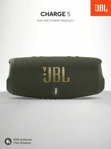 CHARGE 5 Speaker Bluetooth Portabel Tahan Air IP67 Power Bank Output Pengisian USB Waktu Putar 20 Jam JBL Partyboost Cocok Untuk Pesta Kolam Renang Berkemah di Luar Ruangan - Hijau Hutan (Baru) - View 13