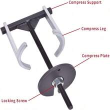 Compresor de resortes de 2 patas, kit de herramientas para extracción e instalación de embrague de transmisión automática, compresor de resortes de amortiguador - 2. Compresor de resortes accionado por las piernas - Ver 6