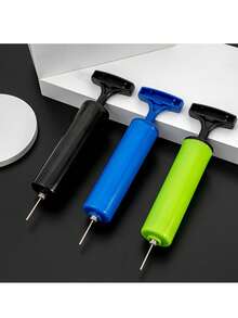 Portable Hand-Pressed Ball Pump (With 3 Needles), Mini Manual Inflator, Suitable For Basketball, Soccer And Various Sports Balls - Black - View 2
