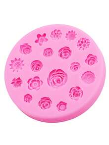 1pc Silicone Mold Liquid Powder Pink Mini Flower Shaped DIY Resin Jewelry Accessories Sunflower Rose Daisy Flower Silicone Mould For Epoxy Resin Crafts, Hair Accessories, Shoes Decoration Valentines - Style 3 - View 8