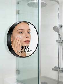 90X Magnifying Makeup Mirror With Strong Suction Cup - High Magnification For Professional Skincare Analysis, Compact Portable Design, Suitable For Home, Salon, Travel Use - Makeup Mirror Beauty Tool - Multicolor - View 3