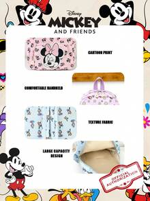 1pc Official Disney Mickey Mouse All Over Print Backpack, Cartoon Pattern School Day Bag With Mickey Head Patch On Front Pocket, Multi-Pocket Casual Backpack, Suitable For Girls/Students/Young People/Fans, Perfect For Back To School, Fashion Campus Commute, Weekend Outings, Theme Park Visits And Daily Casual Activities - Multicolor - View 11