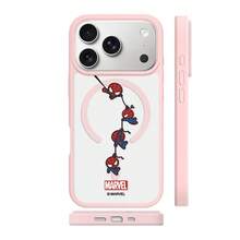 Miniso Marvel Spider-Man Cartoon Magnetic MagSafe Protective Case Is Compatible With Iphone 17/17 Pro Max/16/17 Pro/15/14/16 Plus/17 Air/13/15 Pro/12/15 Plus. Ideal For Students, This Drop-Proof Hard Case Is Compatible With Apple Devices. - Pink - View 3