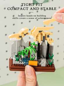 Creative Dinosaur Fossil High Building Blocks For Boys And Girls Small Granular Dinosaur Building Blocks Animal Toys And Decorative Items - 彩色 - 查看 4