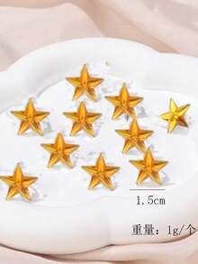 10 piezas de pinzas para el cabello con forma de estrella multicolor, adecuadas para festivales, reuniones, fiestas ............ - Multicolor - Ver 8